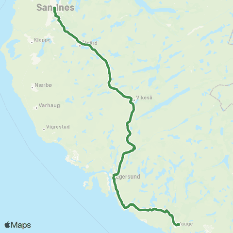 Kolumbus Busslinje i Rogaland map