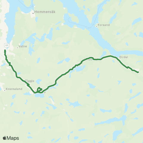 Kolumbus Busslinje i Rogaland map