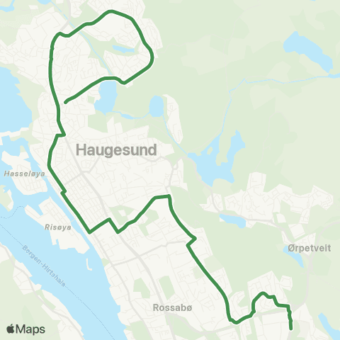 Kolumbus Busslinje i Rogaland map