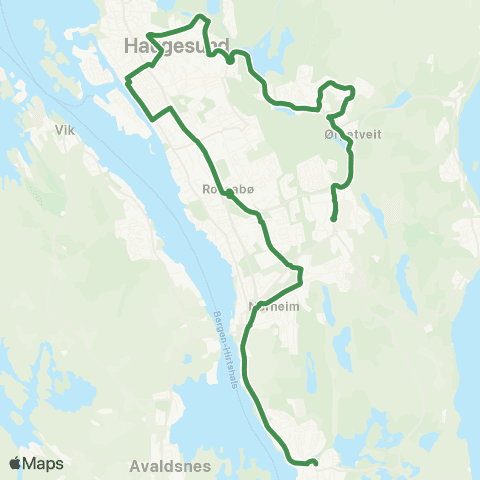 Kolumbus Busslinje i Rogaland map