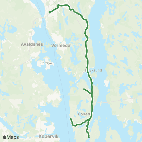 Kolumbus Busslinje i Rogaland map