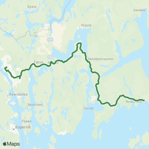 Kolumbus Busslinje i Rogaland map