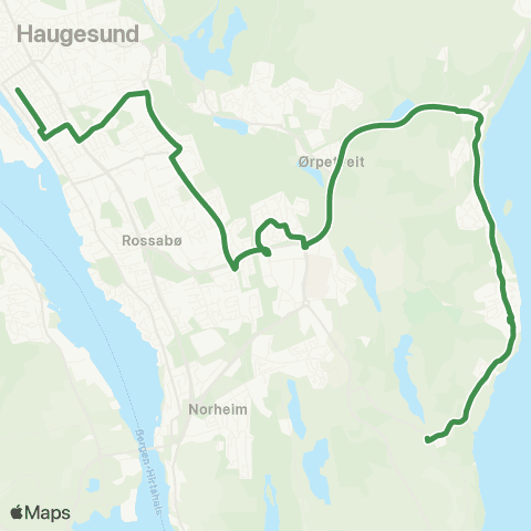 Kolumbus Busslinje i Rogaland map