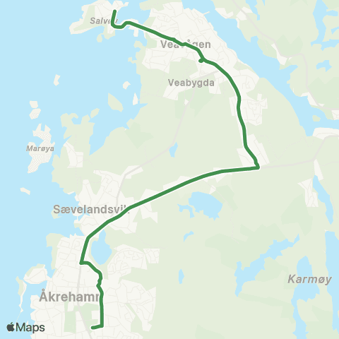 Kolumbus Busslinje i Rogaland map