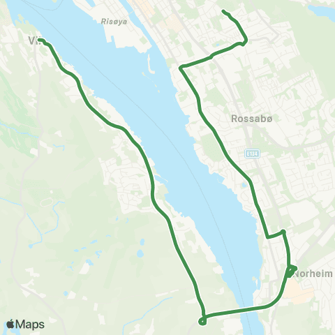 Kolumbus Busslinje i Rogaland map