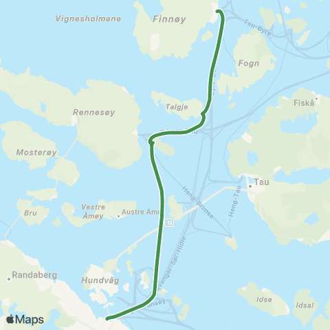 Kolumbus Båtlinje i Rogaland map