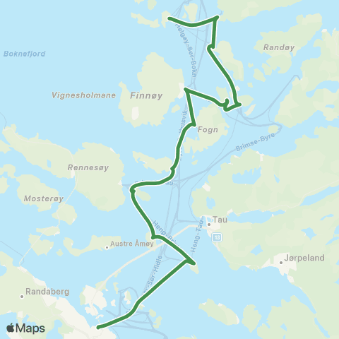 Kolumbus Båtlinje i Rogaland map