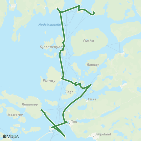 Kolumbus Båtlinje i Rogaland map