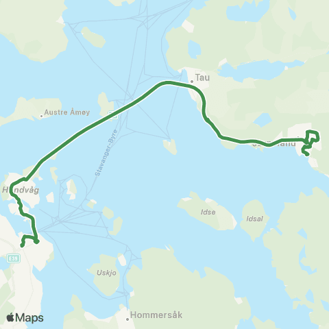 Kolumbus Busslinje i Rogaland map