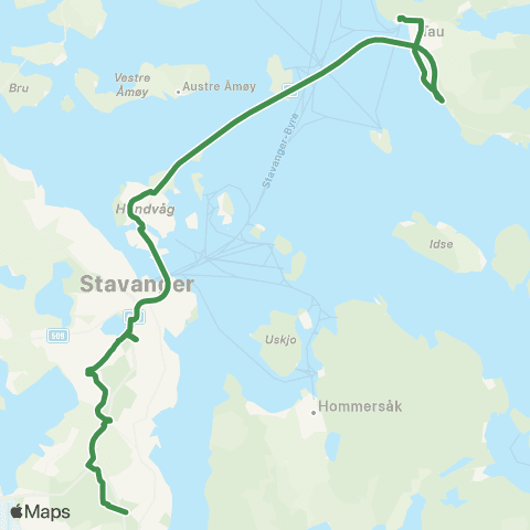 Kolumbus Busslinje i Rogaland map