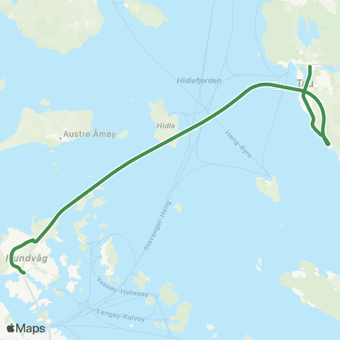 Kolumbus Busslinje i Rogaland map