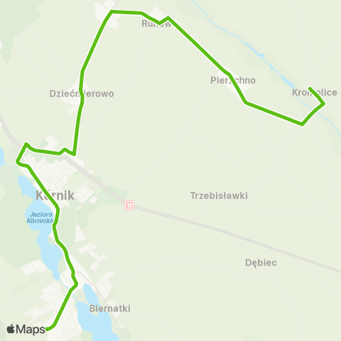 Kombus Kórnik, Rynek - Kromolice Pętla map