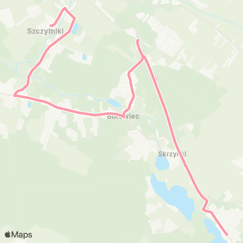 Kombus Kórnik Plac Niepodległości - Szczytniki Pętla map