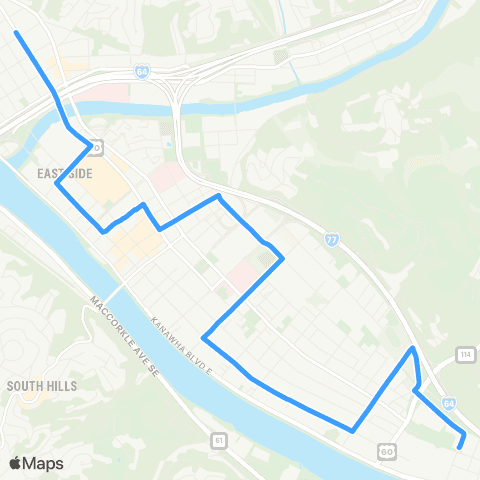 KRT Charleston Loop map