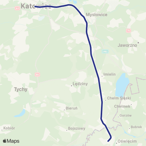 Koleje Śląskie Mysłowice — Oświęcim map