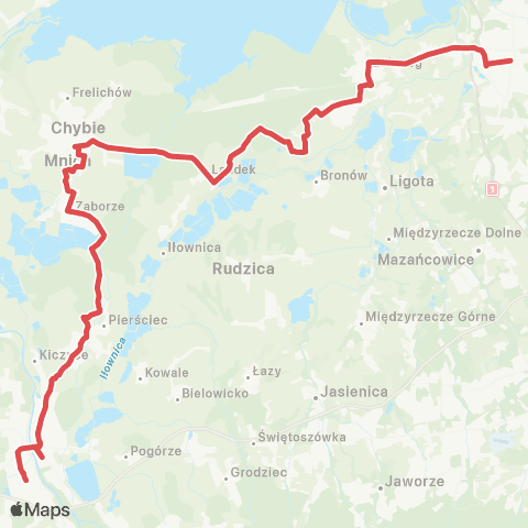 Koleje Śląskie Katowice — Pszczyna — Wisła (Zastępcza Komunikacja Autobusowa) map
