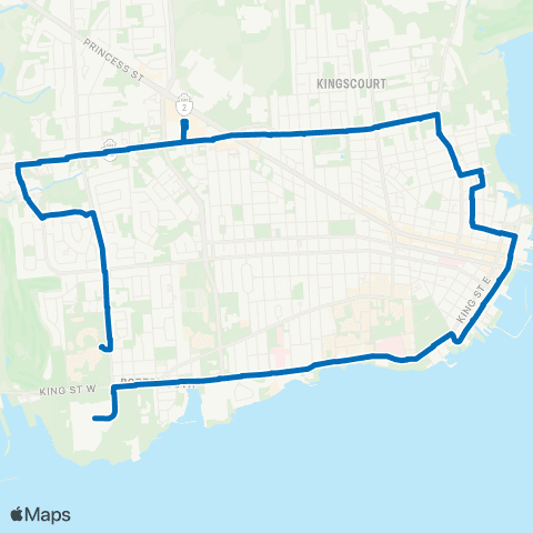 Kingston Transit Providence Care Hosp - St Lawrence Coll map