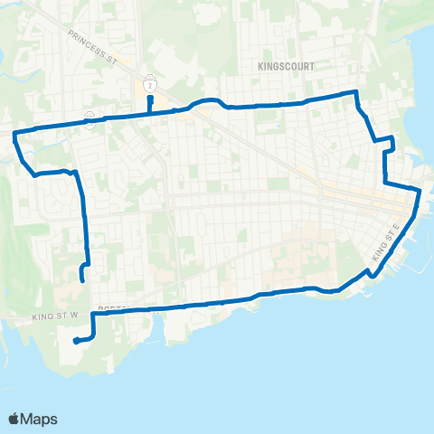 Kingston Transit St. Lawrence Coll - Providence Care Hosp map