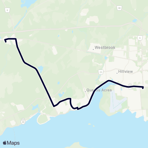 Kingston Transit Loyalist Link - Odessa-Amherstview-Kingston map