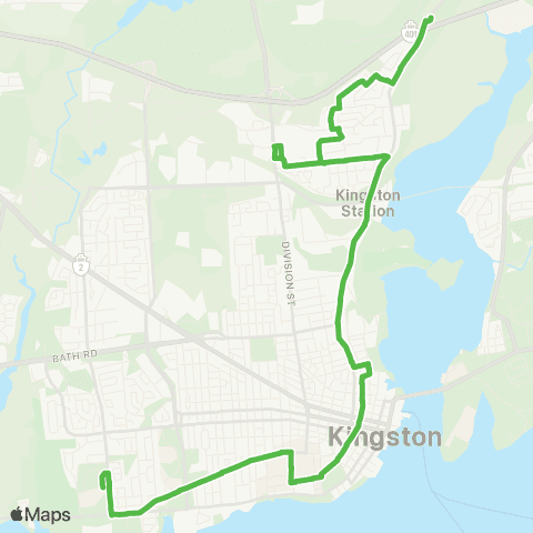 Kingston Transit Montreal St - St Lawrence College map