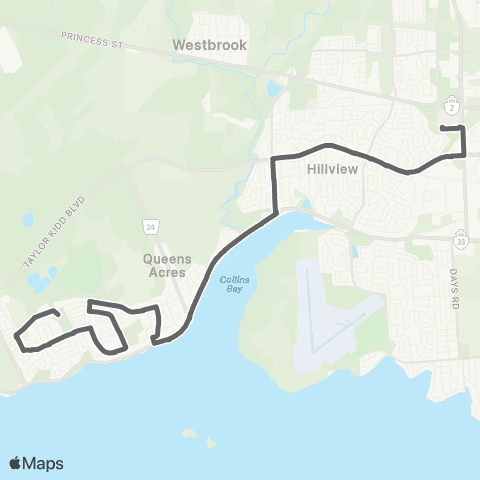 Kingston Transit Amherstview - Cataraqui Centre map