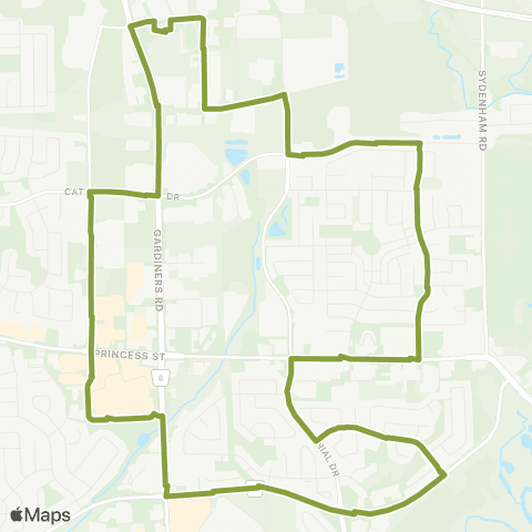 Kingston Transit Cataraqui North - INVISTA Centre map