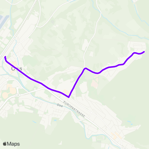 KVV Friedhof (Balg) ↔︎ Baden-Baden Bf map
