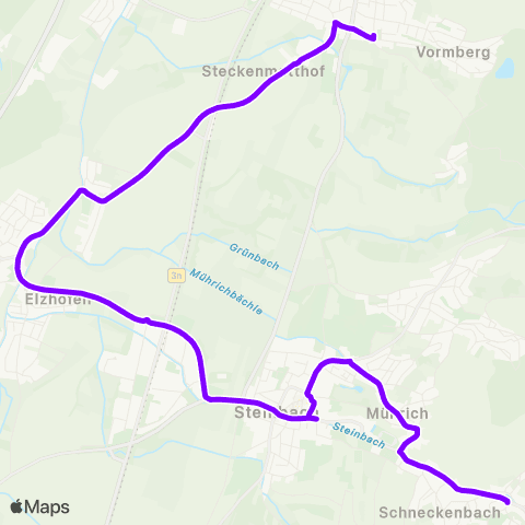 KVV Goethestr. (Sinzheim) ↔︎ Neuweier Kirche map