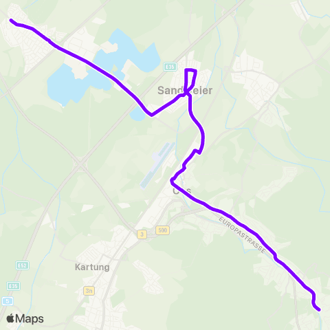 KVV Baden-Baden Bf ↔︎ Karlstr. (Iffezheim) map