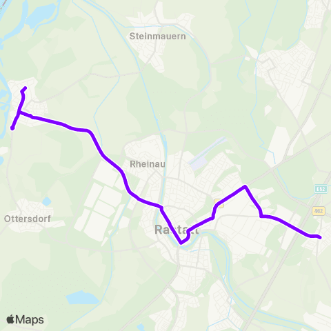 KVV Bühlstr. (Plittersdorf) ↔︎ Bischweierer Str. (Rauental) map