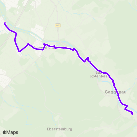 KVV Abzw. B462 (Oberndorf) ↔︎ Schule (Niederbühl) map