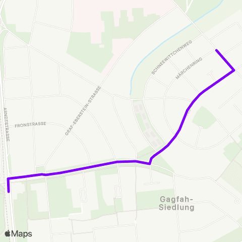KVV Märchenring (Rüppurr) ↔︎ Battstr. (Rüppurr) map