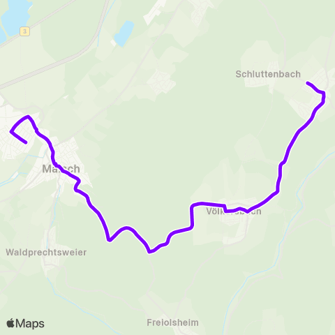 KVV Am Sportpl. (Völkersbach) ↔︎ Malsch Bf map