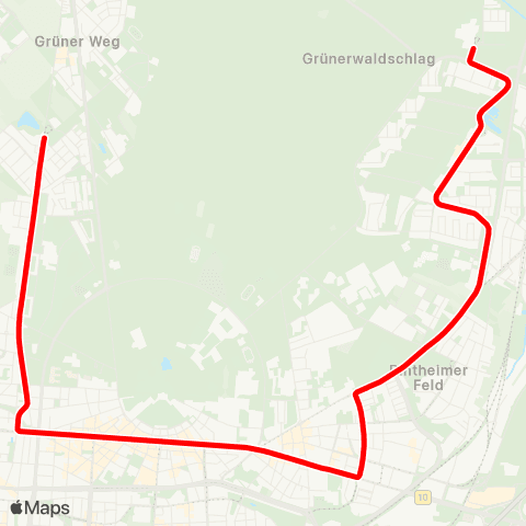 KVV N L 1 Heide ↔︎ N L 1 Waldstadt map