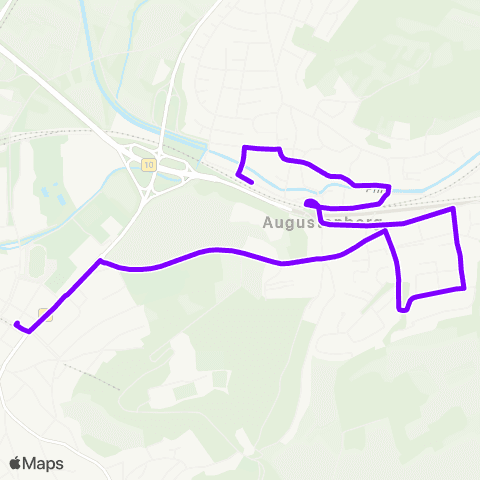 KVV 22 A Durlach ↔︎ 22 B Grötzingen Bf map