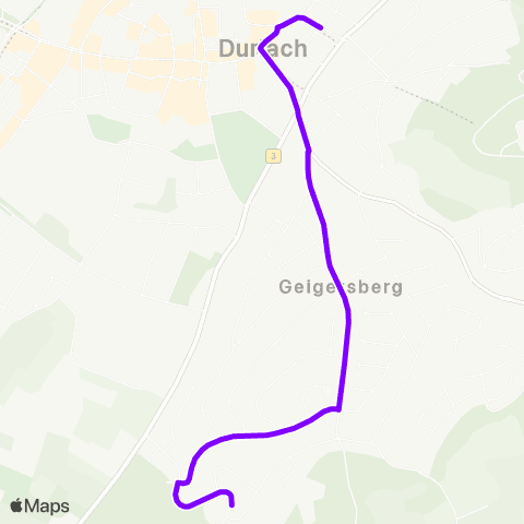 KVV 26 Durlach > 21 ↔︎ 26 Geigersberg map