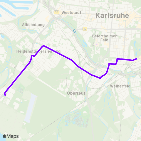 KVV M Messe - Express Messe ↔︎ M Messe - Express Hbf map