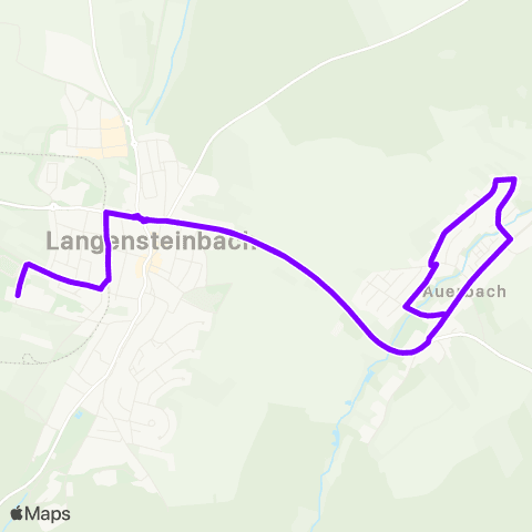 KVV Langensteinbach Bf ↔︎ Langensteinbach Bf map