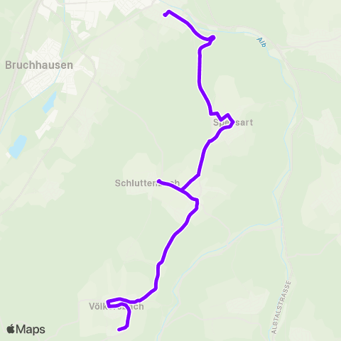KVV Stadt (Ettlingen) ↔︎ Am Sportpl. (Völkersbach) map