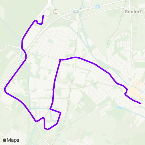 KVV Am Hardtwald (Ettlingen) ↔︎ Stadt (Ettlingen) map