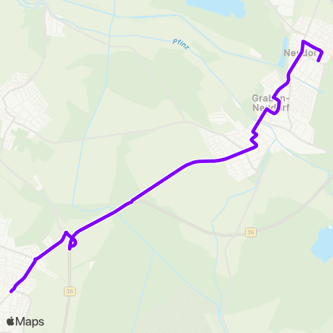 KVV Festpl. (Neudorf) ↔︎ Grenzstr. (Hochstetten) map