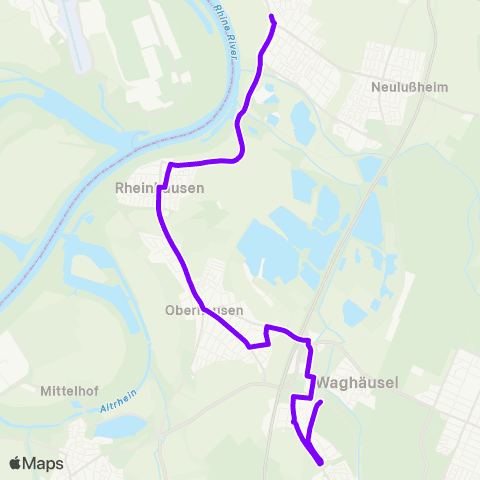 KVV Waghäusel Bf ↔︎ Rebstöckl (Altlußheim) map