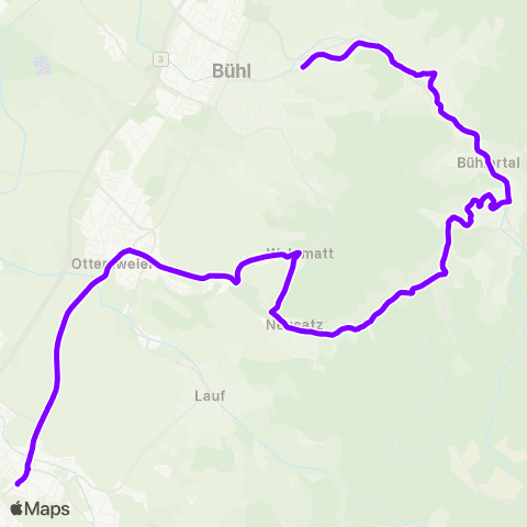 KVV Schindelpeter (Bühlertal) ↔︎ Bühl ZOB map