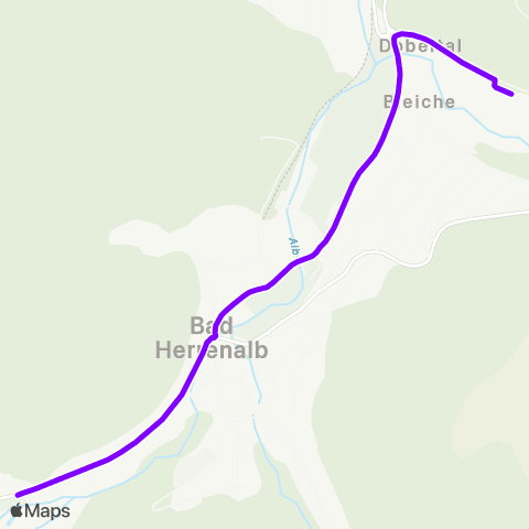 KVV Falkensteinschule (Bad Herrenalb) ↔︎ Freibad (Bad Herrenalb) map