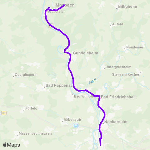 KVV Hans-Rießer-str. (Heilbronn) ↔︎   (Mosbach) map