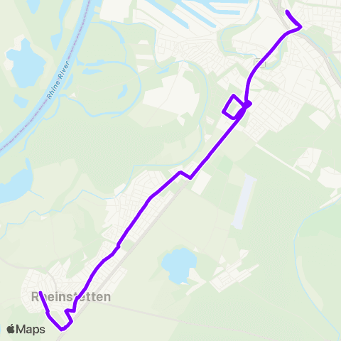 KVV 12 Rheinstrandsiedlung ↔︎ 12 Entenfang map