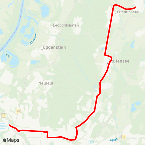KVV E Essenweinstr. ↔︎ E Rheinhafen map
