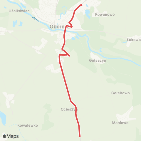 Koleje Wielkopolskie Wronki — Poznań — Środa Wlkp. (Zastępcza Komunikacja Autobusowa) map