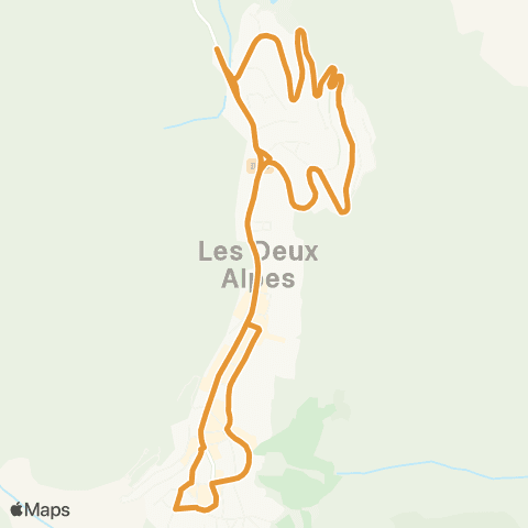 Navette des Deux Alpes Circuit Jaune - 1800 / Belle Étoile map