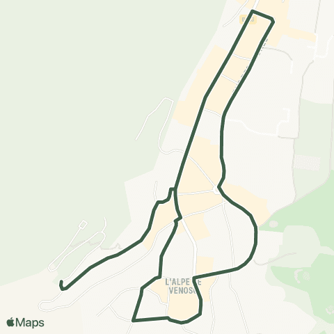Navette des Deux Alpes Nocturne Zone du Soleil map
